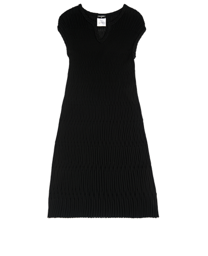 Chanel Pleated Knit Midi Dress, front view