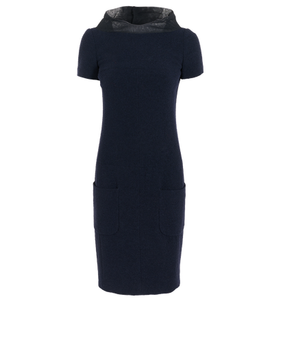 Chanel Boucle Dress, &pound;595, Clothing, Navy, Wool, Front view