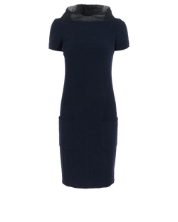 Chanel Boucle Dress, Wool, Navy, UK6, 2*