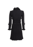 Chanel Frilled Trim Dress, &pound;495, Clothing, Black, Polyester (Polymer)/Wool, Back view