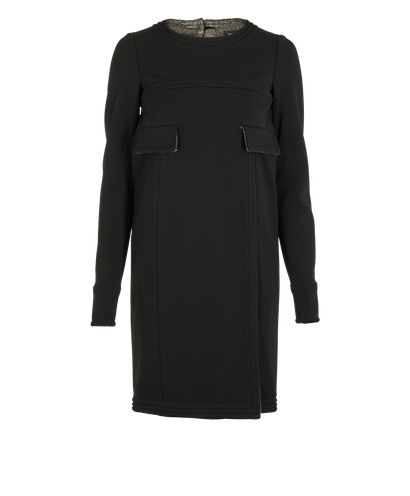 Chanel Structured Dress, &pound;495, Clothing, Black, Viscose, Front view