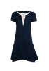 Chanel Button Dress, &pound;450, Clothing, Navy, Silk, Front view