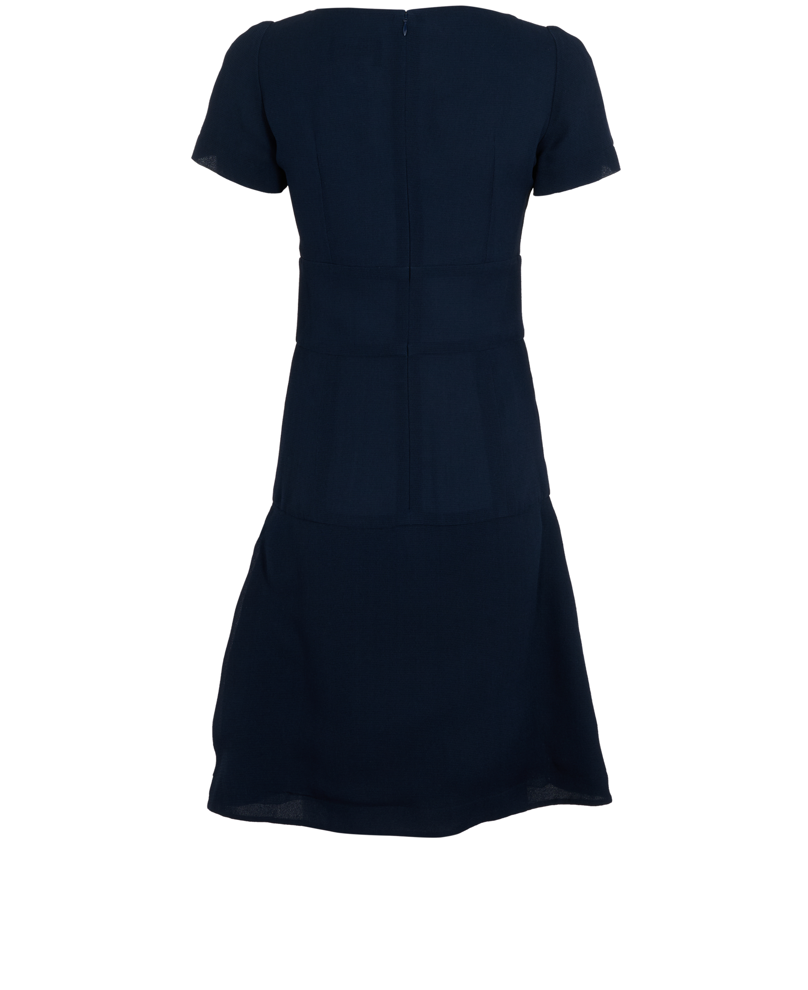 Chanel Button Dress, &pound;450, Clothing, Navy, Silk, Back view