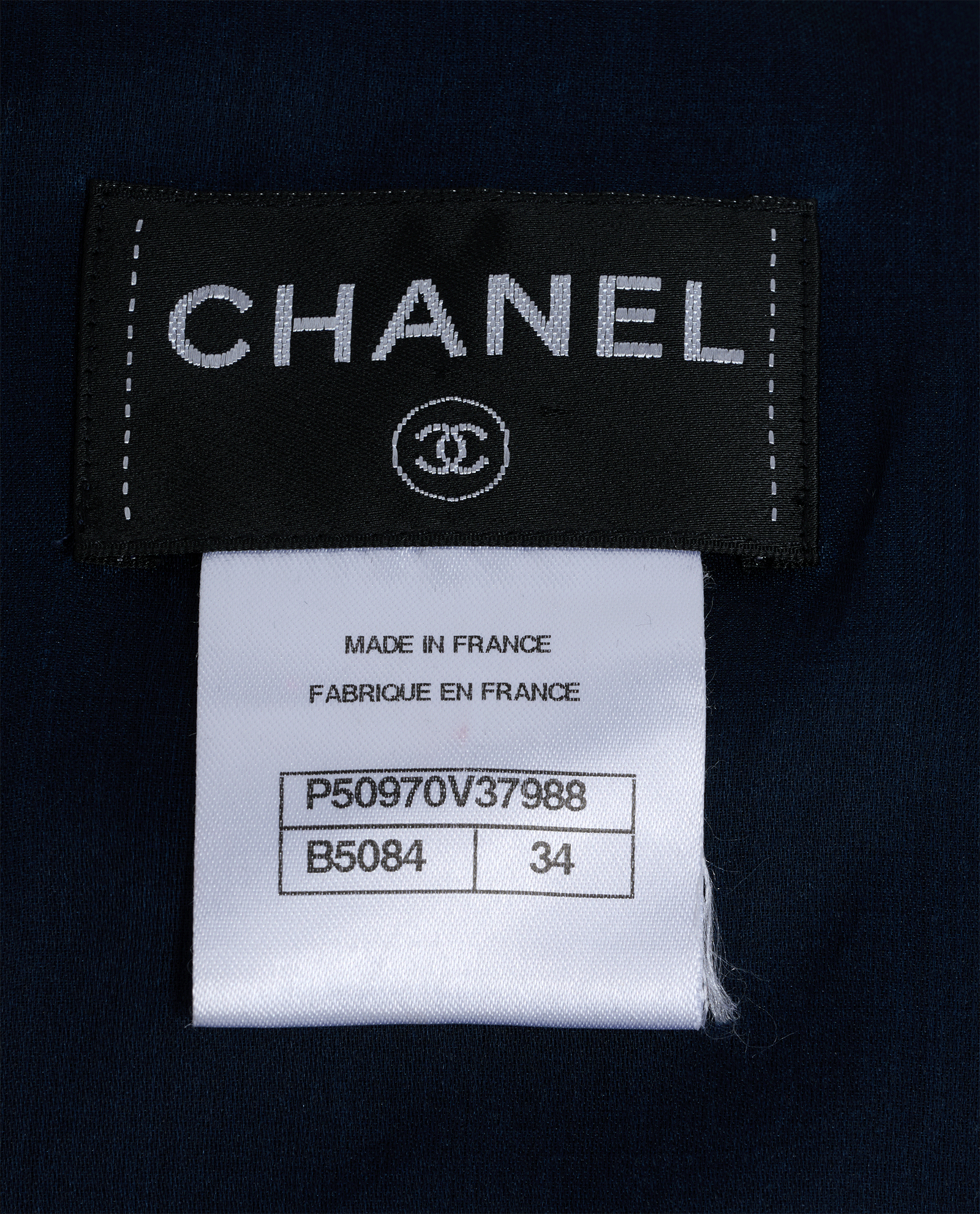 Chanel Button Dress, &pound;450, Clothing, Navy, Silk, Other view