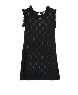 Chanel Perforated Ruffle Dress - Size Womens 14