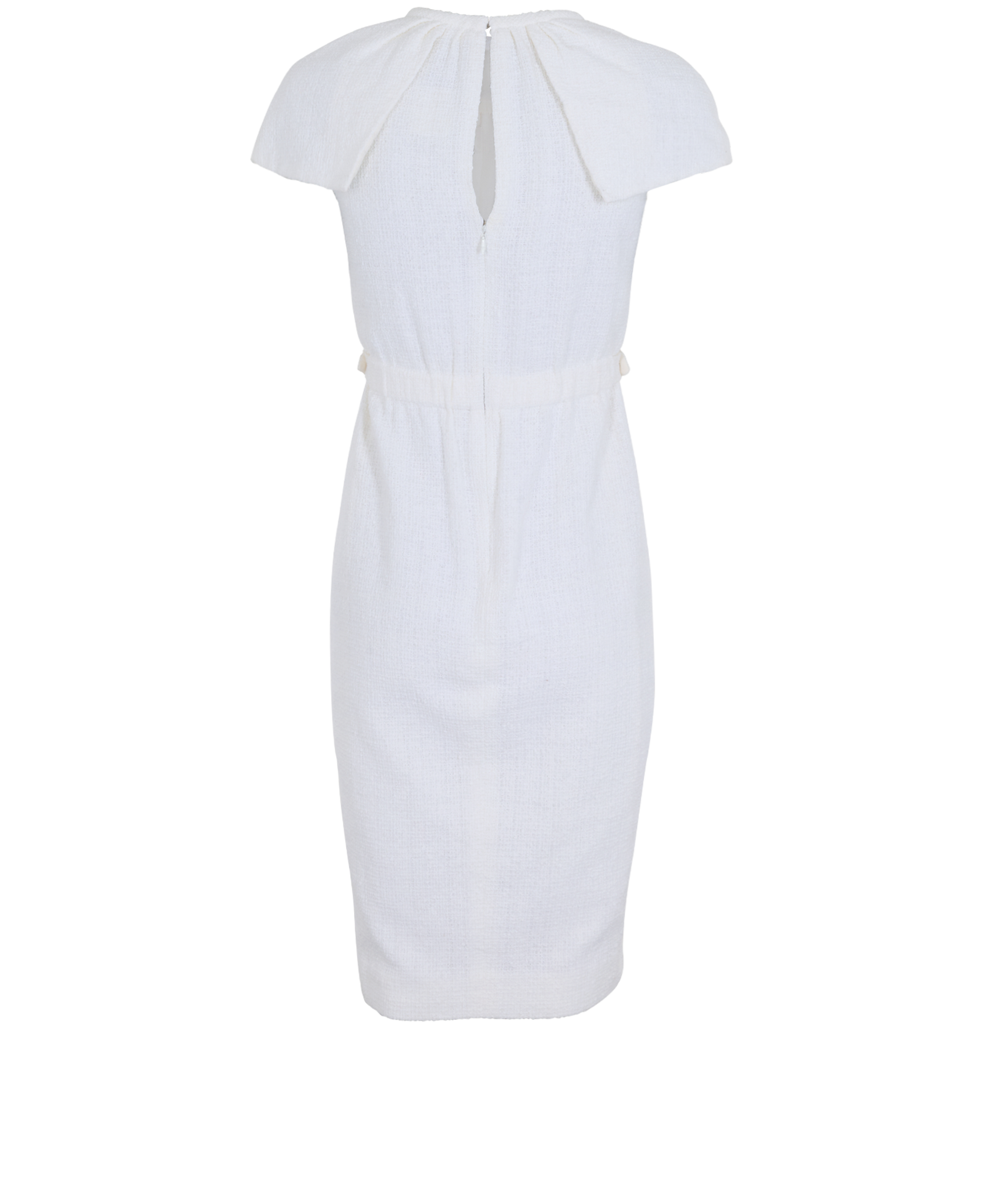Chanel Boucle Dress, &pound;495, Clothing, White, Cotton, Back view
