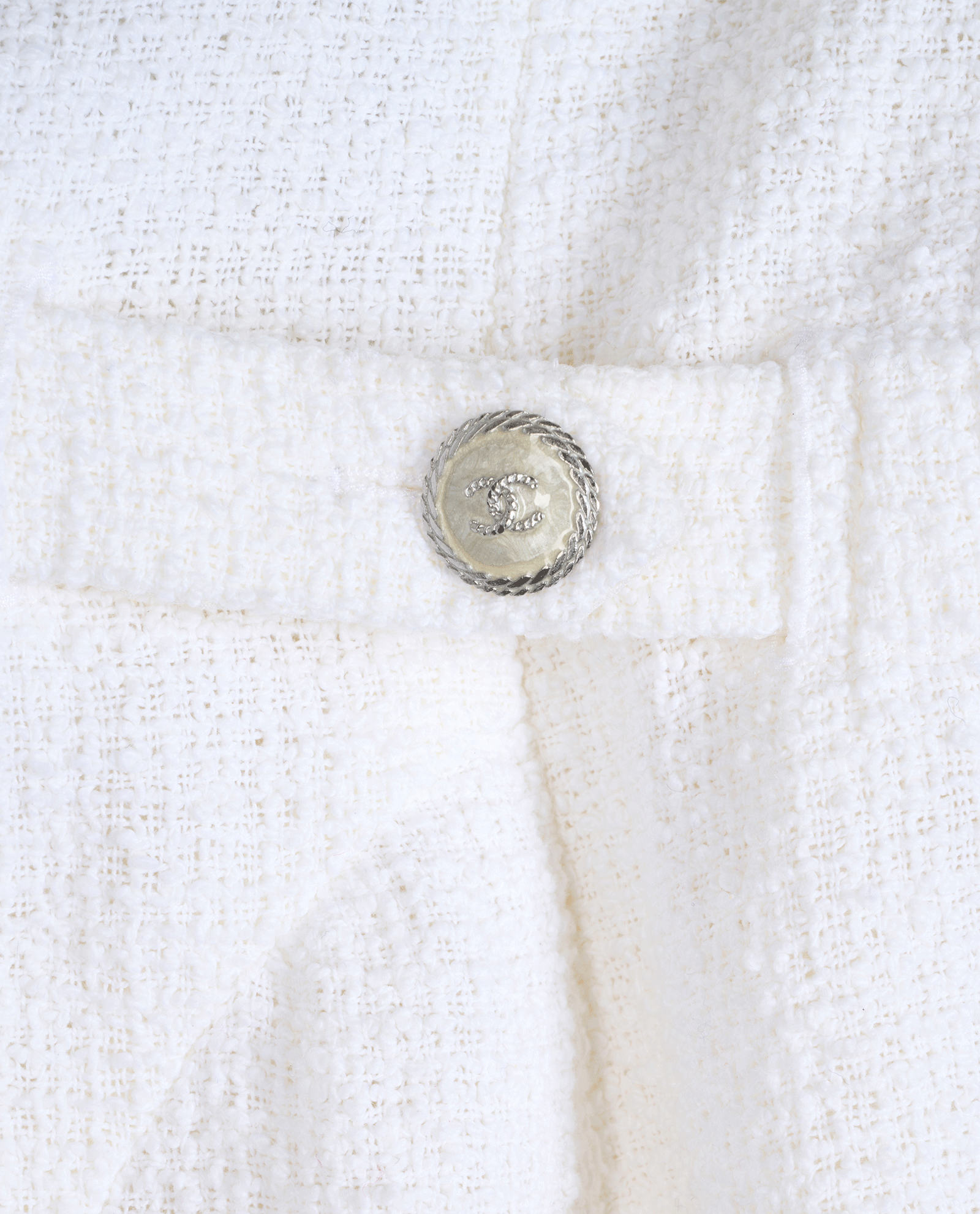 Chanel Boucle Dress, &pound;495, Clothing, White, Cotton, Other view