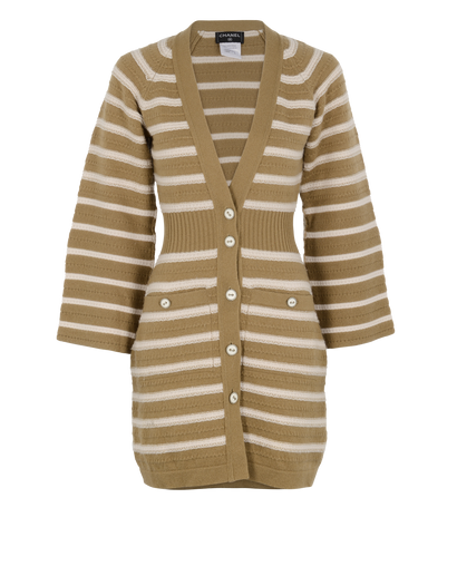 Chanel Stripped Button Down Dress, front view