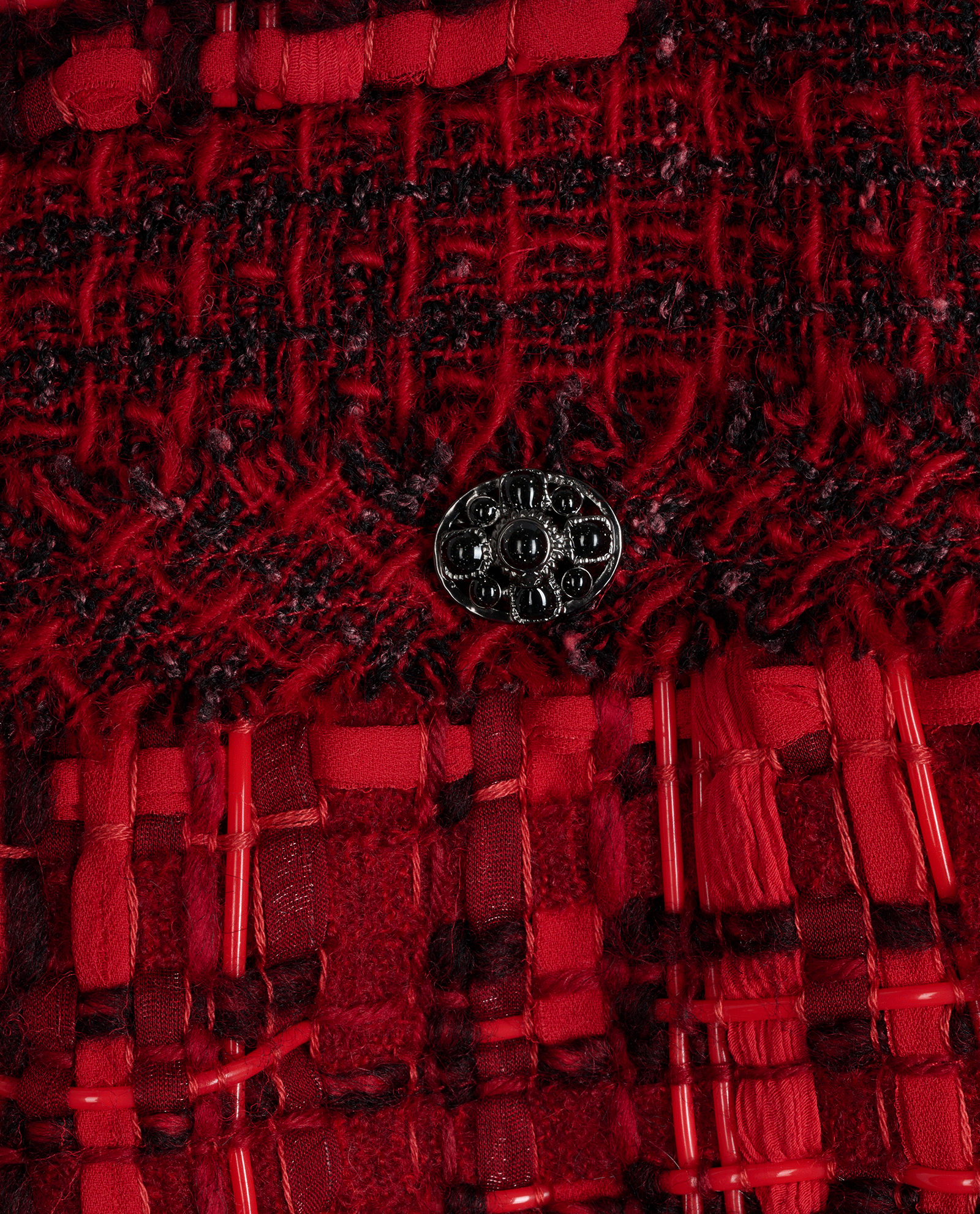 Chanel Tweed Dress, &pound;1,500, Clothing, Red, Cotton, Other view