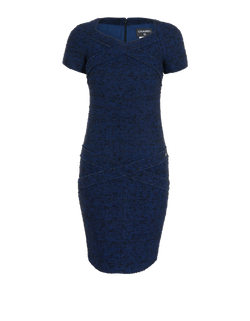 Chanel Boucle Dress, Alpaca, Navy, UK6, 2*