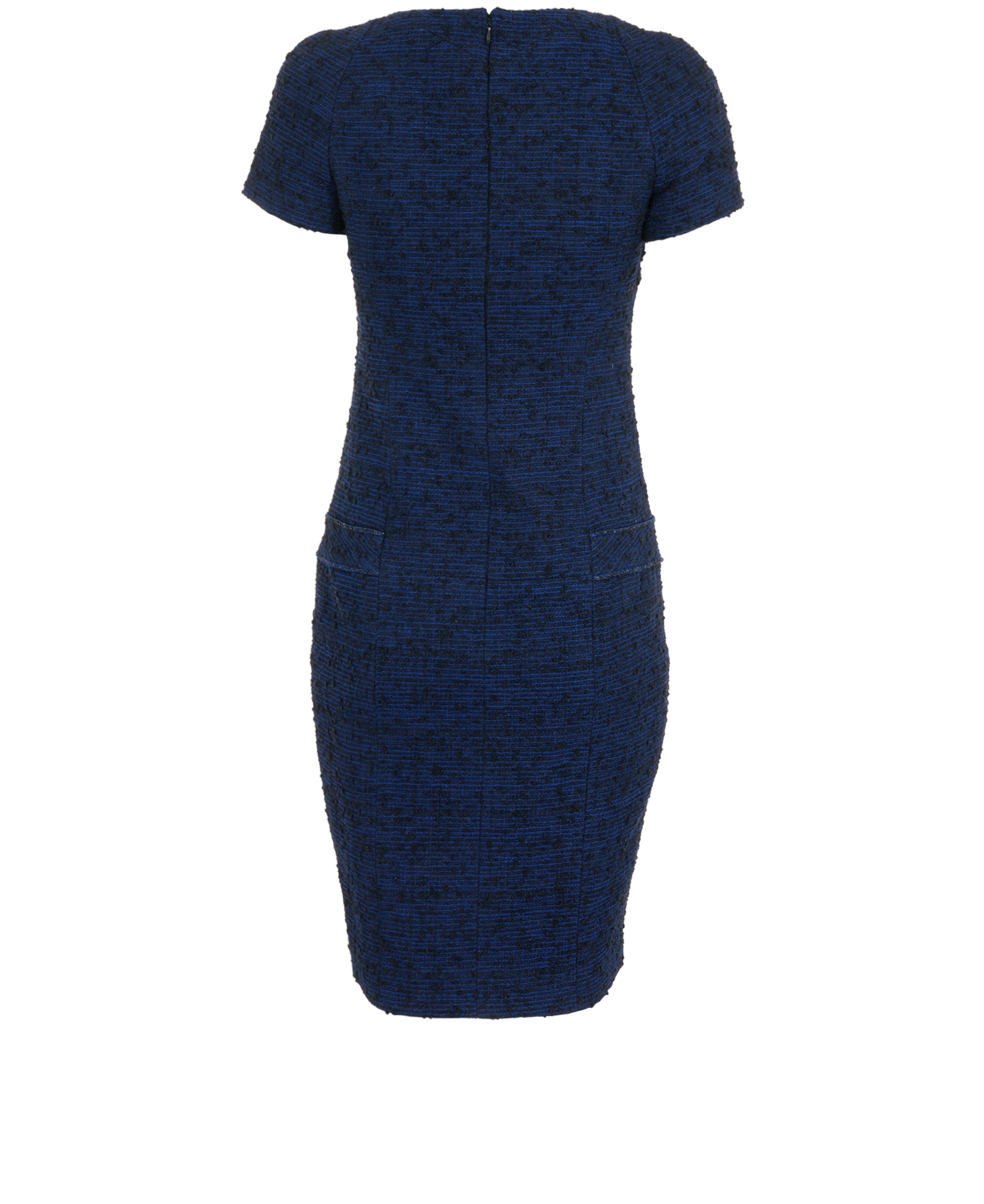 Chanel Boucle Dress, &pound;450, Clothing, Navy, Alpaca Wool, Back view