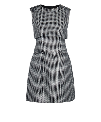 Chanel Check Button Top Sleeveless Dress, front view