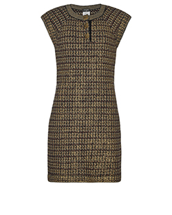 chanel brown dress Women's Oralie Fit and Flare High Neck Chanel Midi Dress S/M/L/Customize White/Light Brown MEAN BLVD Light Brown / S