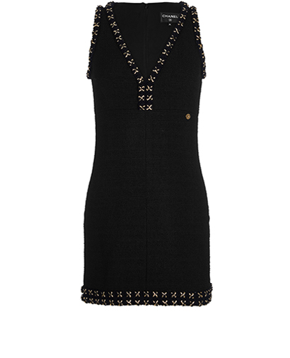 Chanel Black Tweed Dress, front view
