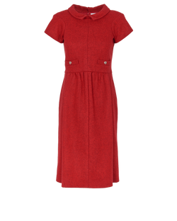 Chanel Collared Midi Dress, Wool, Red, UK6, 3*