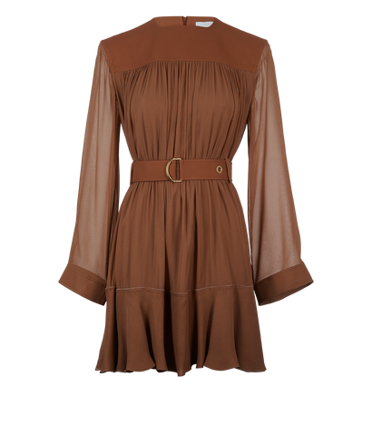 Chloe Tropical Brown Dress, front view