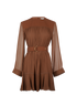 Chloe Tropical Brown Dress, front view