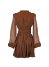 Chloe Tropical Brown Dress, back view