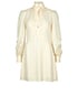 Chloe High Neck Embroidered Dress, &pound;245, Clothing, Cream, Viscose, Front view