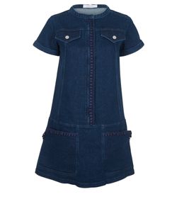 See By Chloé Denim Short Dress, Cotton, Blue, UK10, 3*