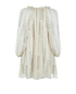 Celine Chain Print Short Folk Dress, back view