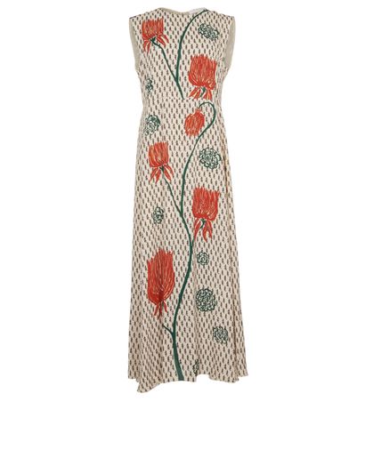 Chloé Floral Crepe De Chine Maxi Dress, front view