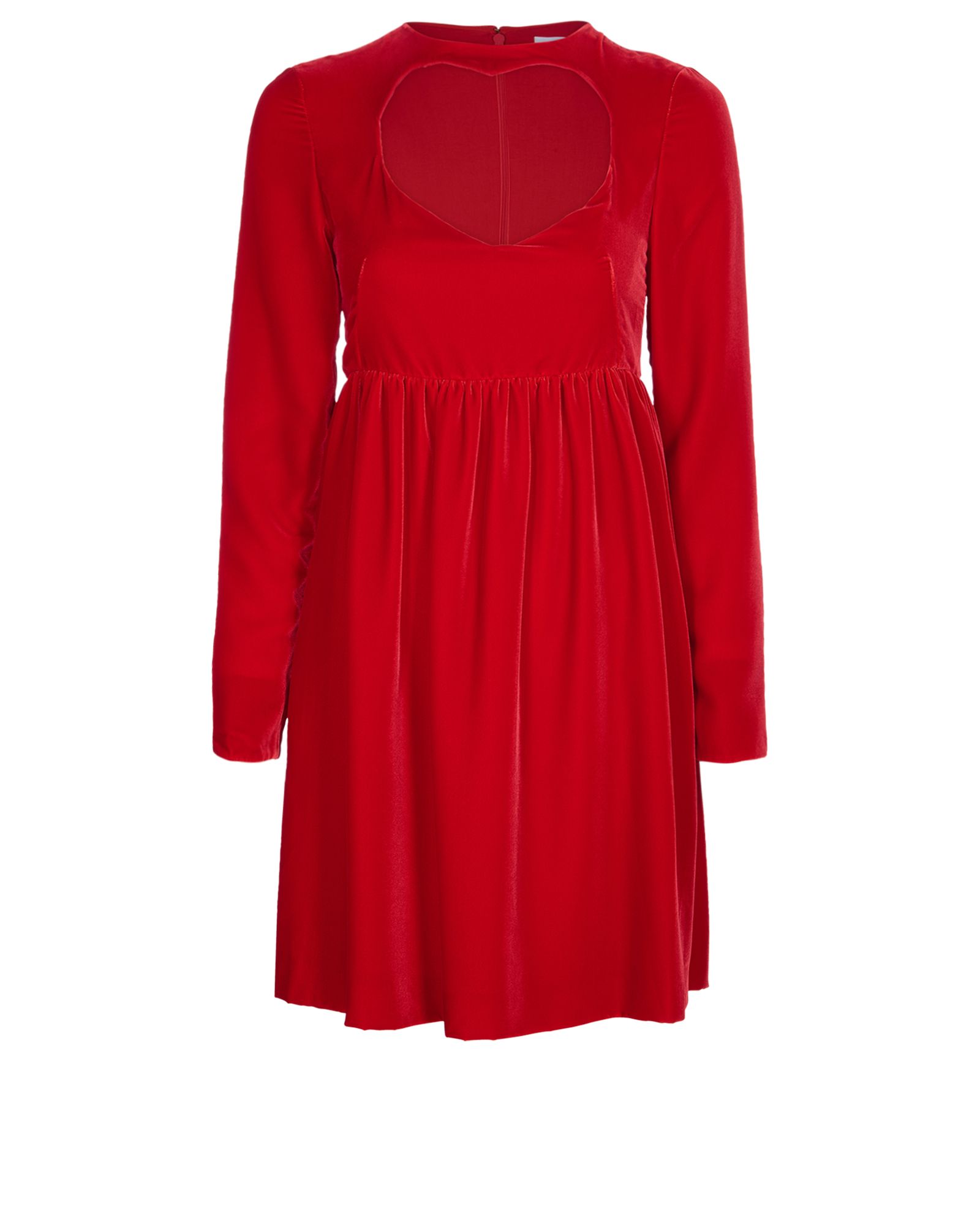 Dress with heart cutout in outlet front