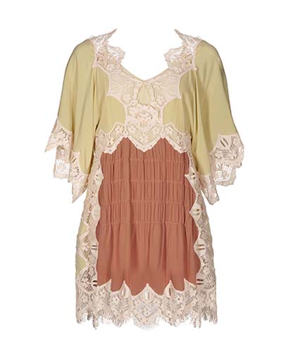 Chloe Applique Lace Dress With Slip, front view