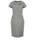 Christian Dior Midi Houndstooth Dress, front view