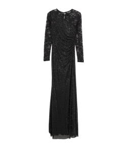 Self-Portrait Laced & Embellished Dress, Polyester, Black, UK10, 1*
