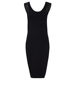 Diane Von Furstenberg Bodycon Dress, Viscose, Black, UK 8