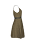Christian Dior Herringbone Pleated Dress, side view