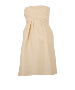Christian Dior Strapless Dress,Silk, Beige, UK10, 2*