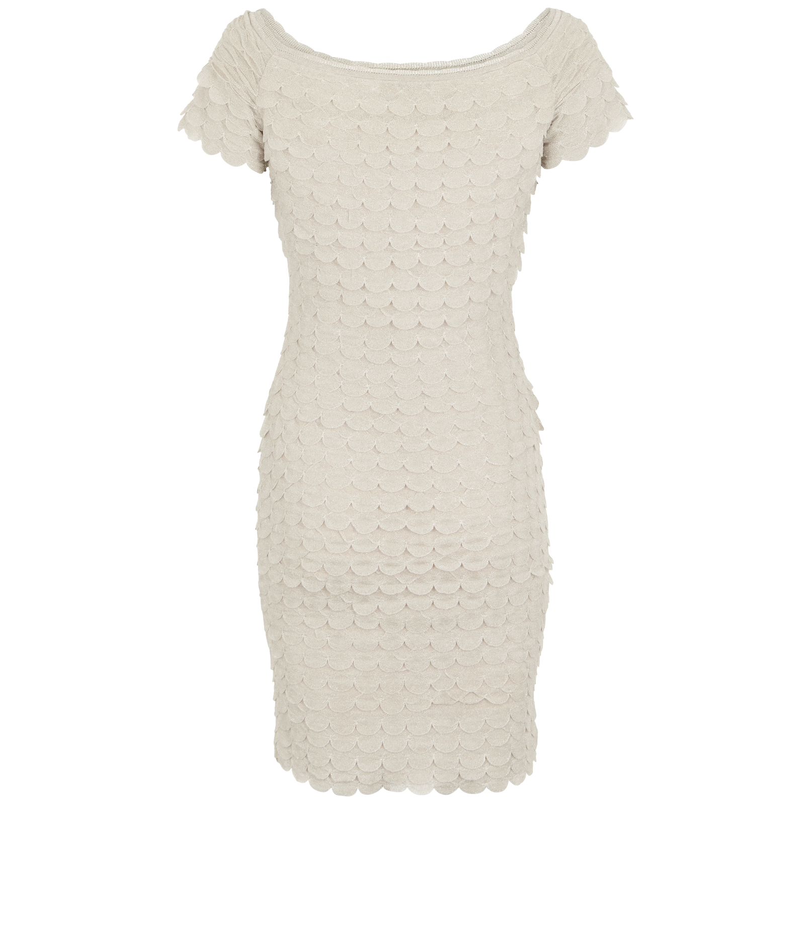 Christian Dior Scallop Effect Dress, &pound;350, Clothing, Grey, Polyester (Polymer), Back view