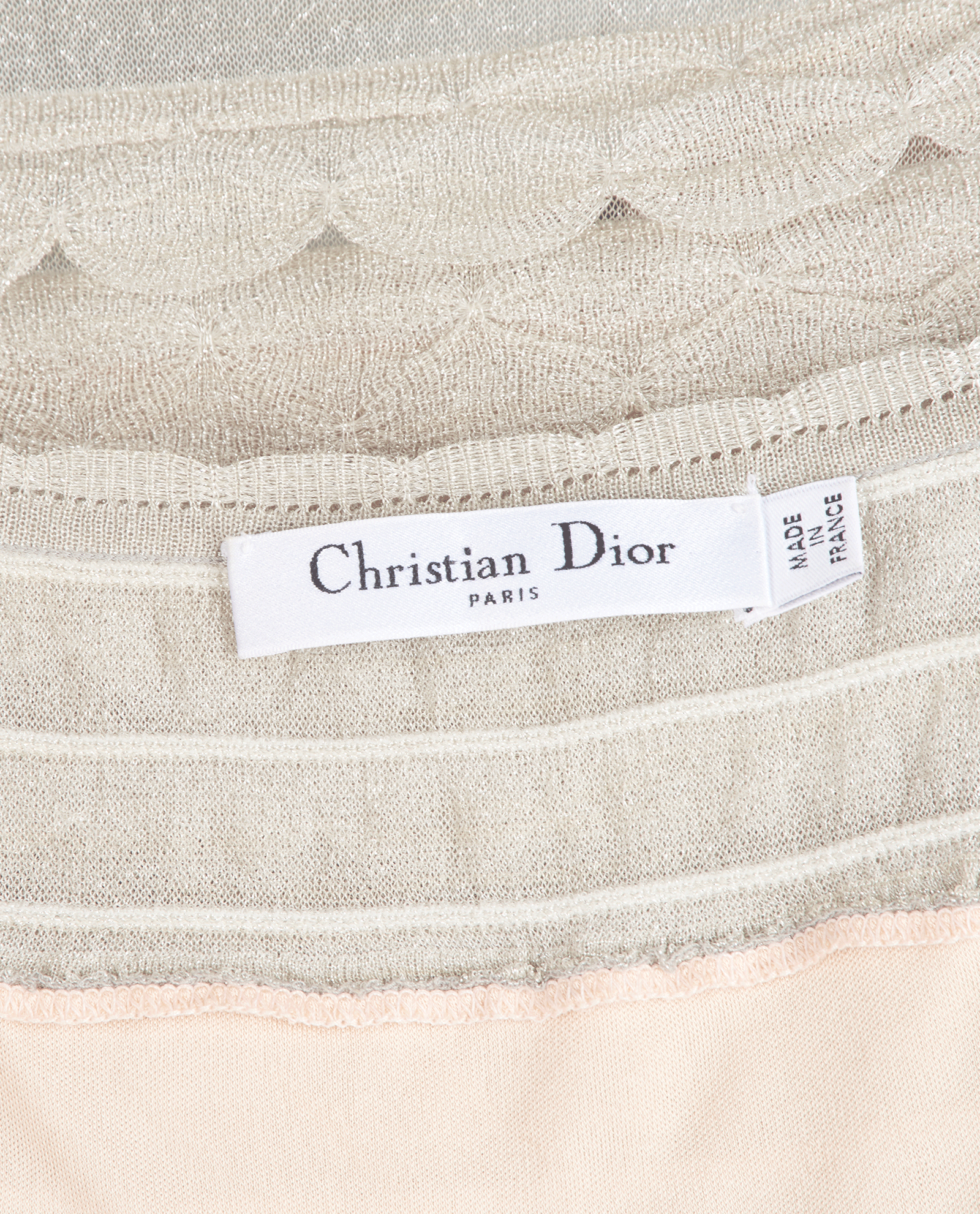 Christian Dior Scallop Effect Dress, &pound;350, Clothing, Grey, Polyester (Polymer), Other view