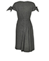 Christian Dior Bow Sleeve Grey Dress, back view