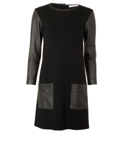 Christian Dior Pocket Long Sleeve Dress, Wool/Lamb, Black, UK8, 2*