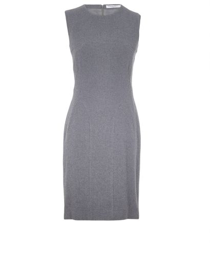 Christian Dior Sleeveless Skater Dress, &pound;195, Clothing, Grey, Wool, Front view