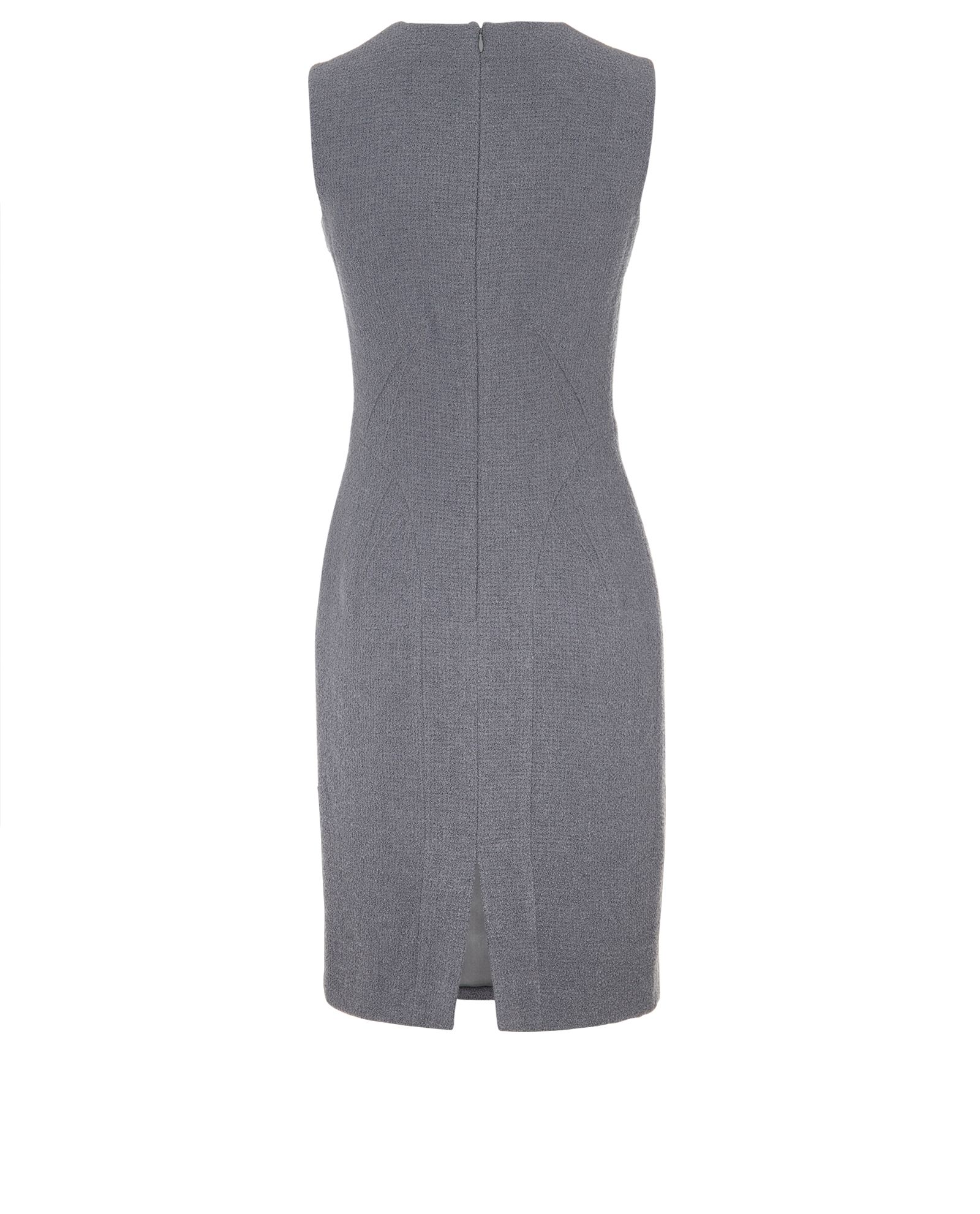 Christian Dior Sleeveless Skater Dress, &pound;195, Clothing, Grey, Wool, Back view