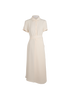 Christian Dior Tie-Waist Short Sleeve Dress, &pound;350, Clothing, Cream, Silk, Front view
