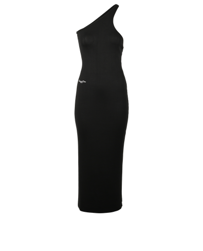 Christian Dior Mid-Length Asymmetric Dress, £1,200, Clothing, Black, Silk, Front view