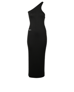 Christian Dior Mid-Length Asymmetric Dress, Silk, Black, UK 6, 3*