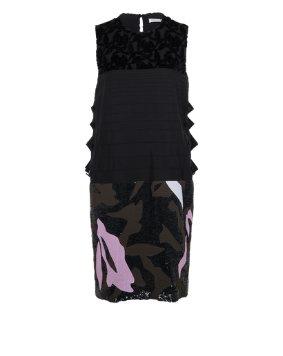 Christian Dior Sleeveless Cocktail Dress, &pound;195, Clothing, Black, Silk/Viscose, Front view