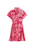 Christian Dior Dioriviera Pleated Short Dress, &pound;595, Clothing, Pink, Cotton, Front view