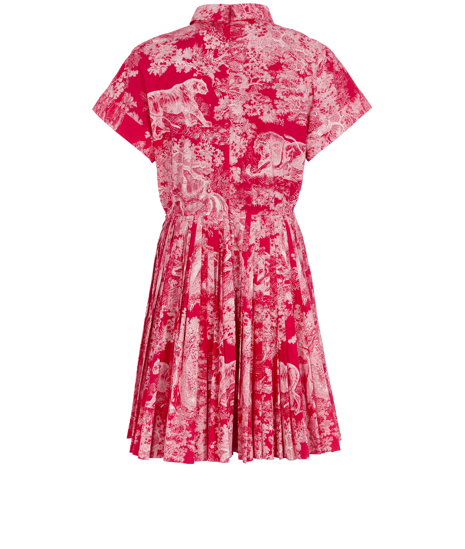 Christian Dior Dioriviera Pleated Short Dress, &pound;595, Clothing, Pink, Cotton, Back view