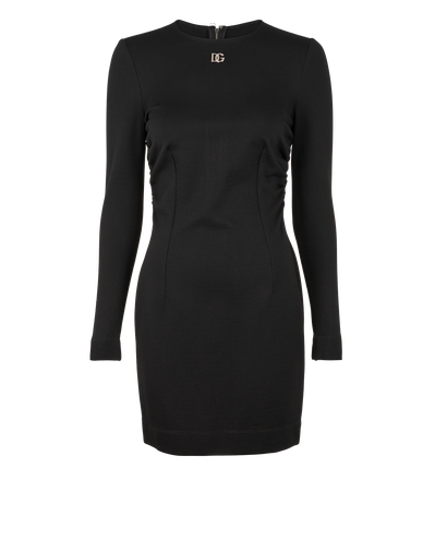 Dolce and Gabbana Bodycon Dress, &pound;275, Clothing, Black, Viscose, Front view