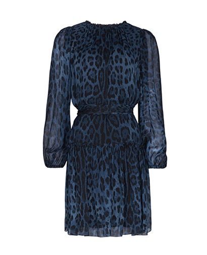 Dolce & Gabbana Leopard Long Sleeve Dress, front view