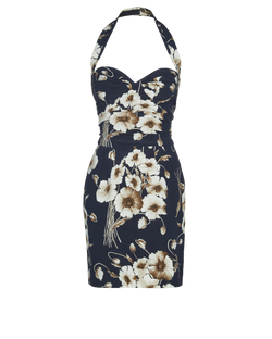 Dolce & Gabbana Bustier Dress, Silk, Black/Beige, UK6, 3*