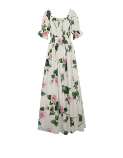Dolce & Gabbana Maxi Floral Dress, Cotton, White, UK16, 3*