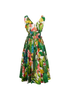 Dolce & Gabbana Floral Dress, &pound;220, Clothing, Green/Yellow, Cotton, Back view